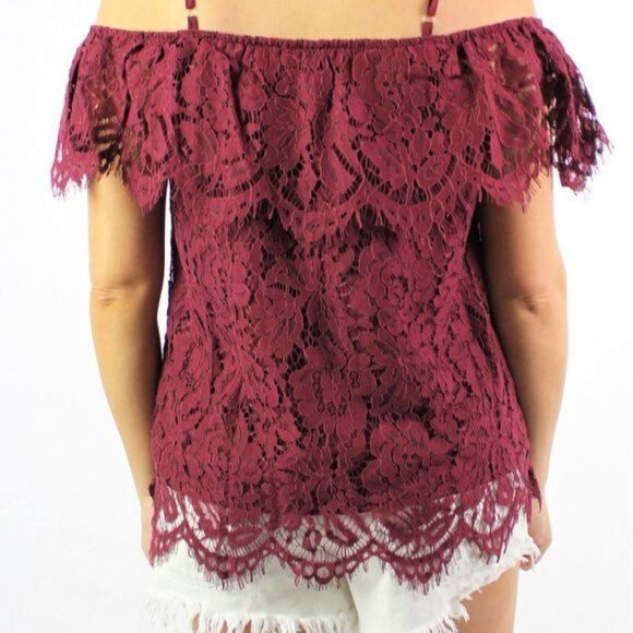 # 23 women's lace off the shoulder top L - Picture 4 of 4